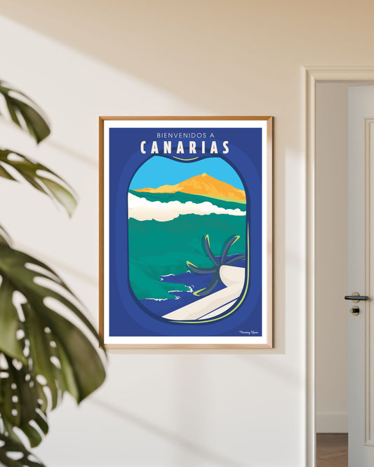 Bienvenidos a Canarias - Travel Poster