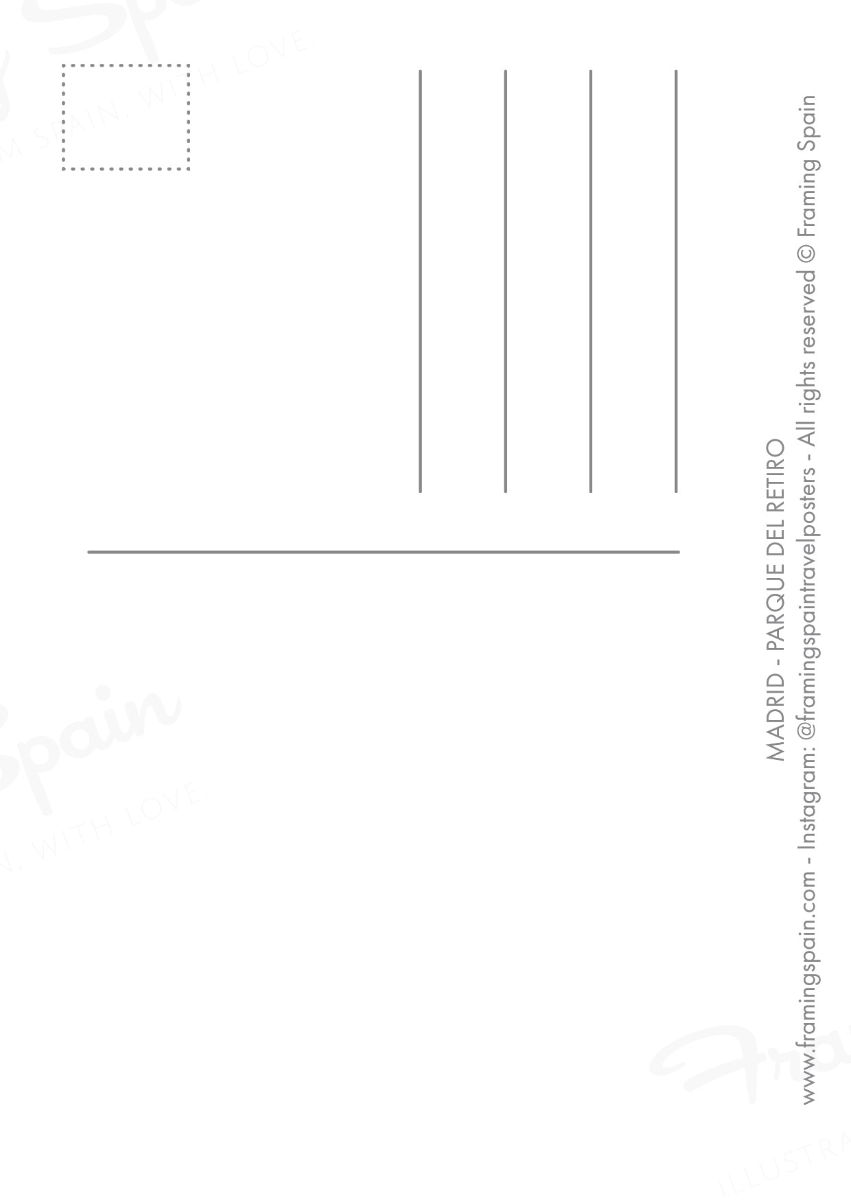 THE RETIRO MADRID - Postcard A6