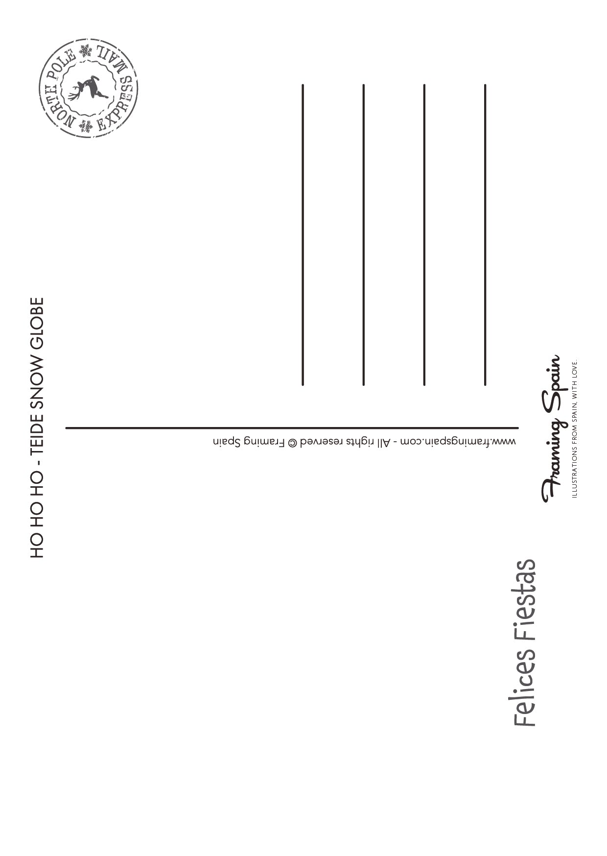 Snow Globe TEIDE- Postcard