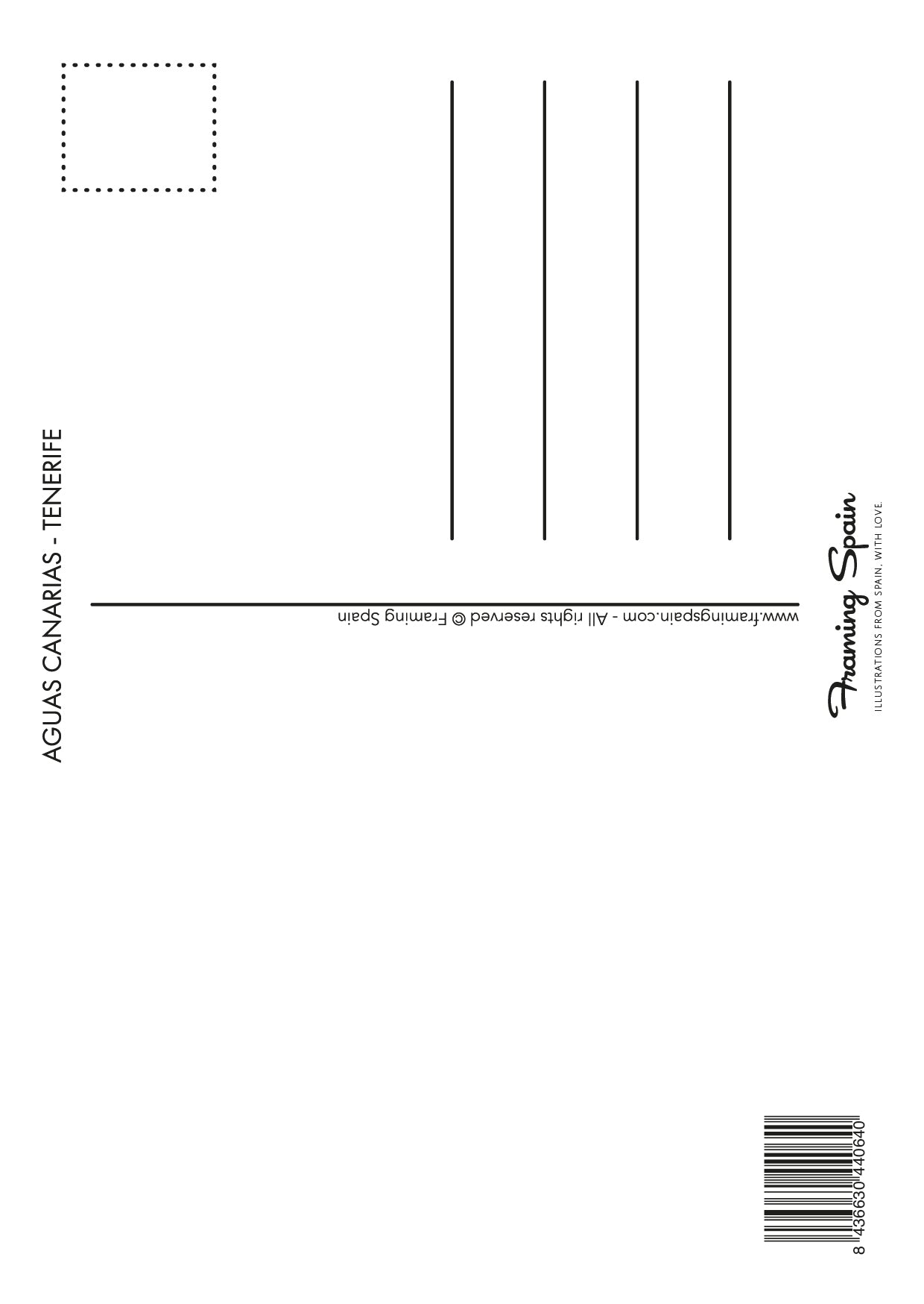 TABLA SURF, AGUAS CANARIAS - Postcard