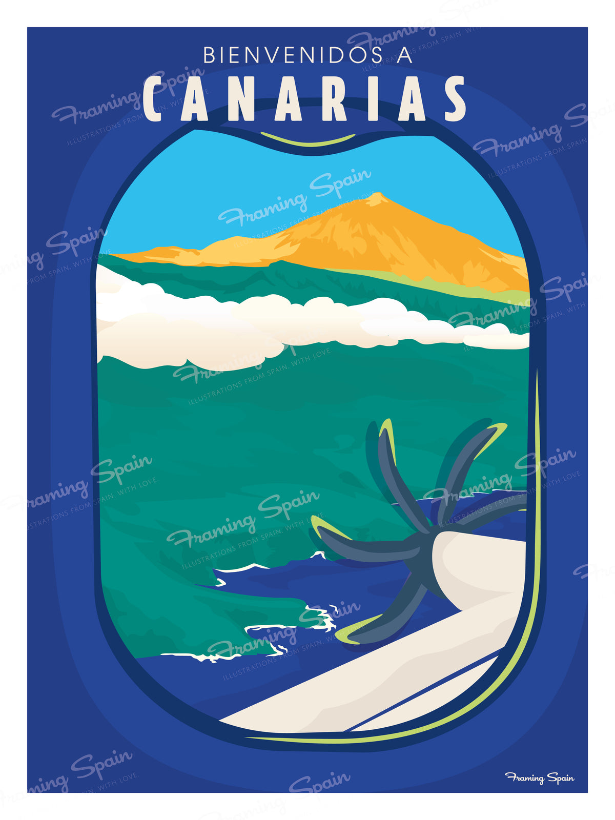 Bienvenidos a Canarias - Travel Poster
