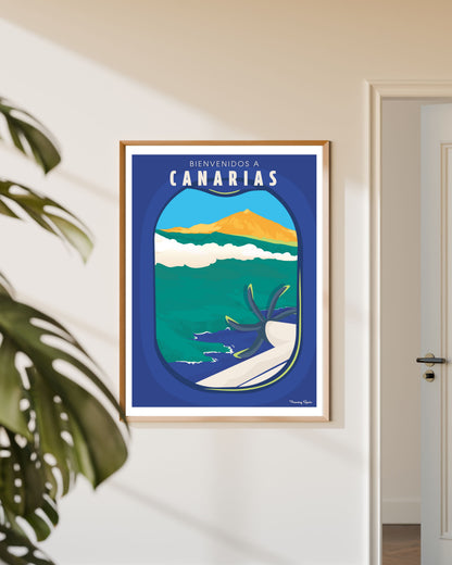 Bienvenidos a Canarias - Travel Poster