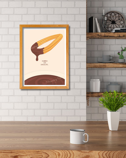 Churros con Chocolate - Travel Poster