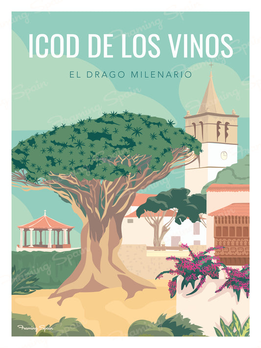 Icod de Los Vinos , Drago Milenario - Travel Poster