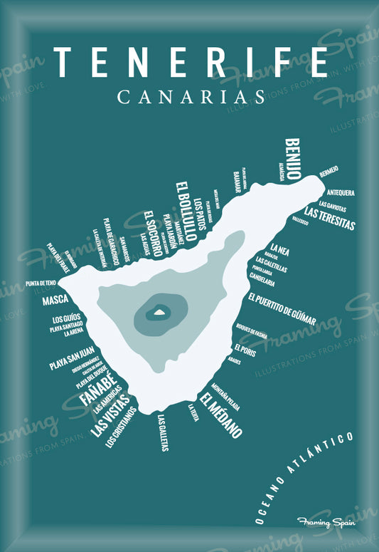 Magnet Mapa Playas de Tenerife