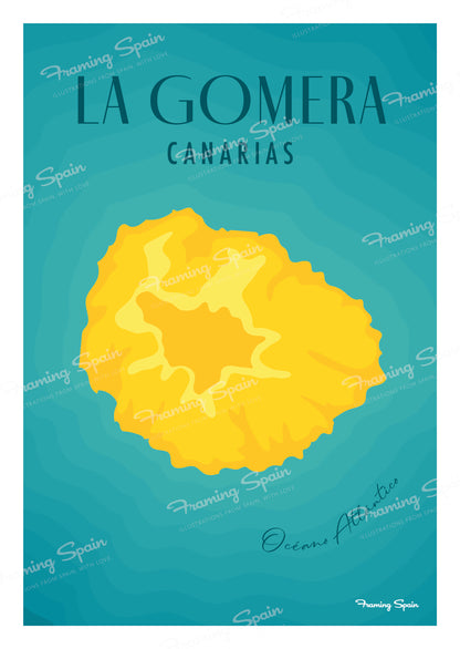Mapa La Gomera - Postal