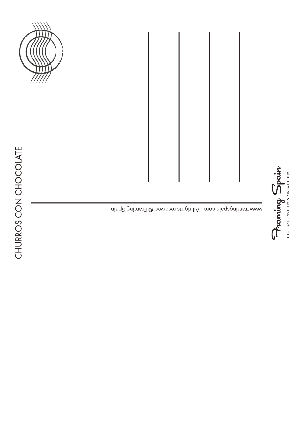 Churros con chocolate - Postcard