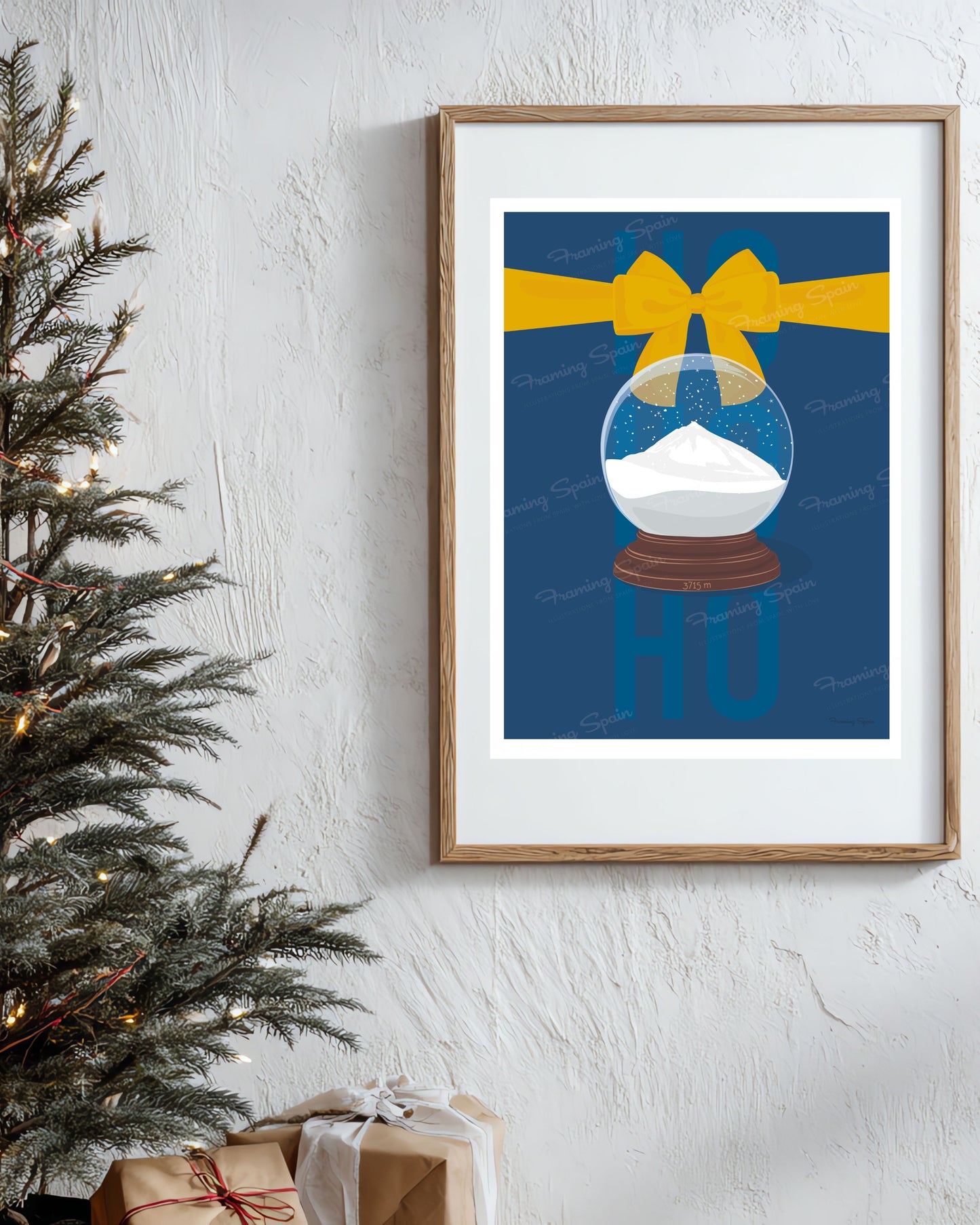 Snow GLOBE Teide - Travel Poster