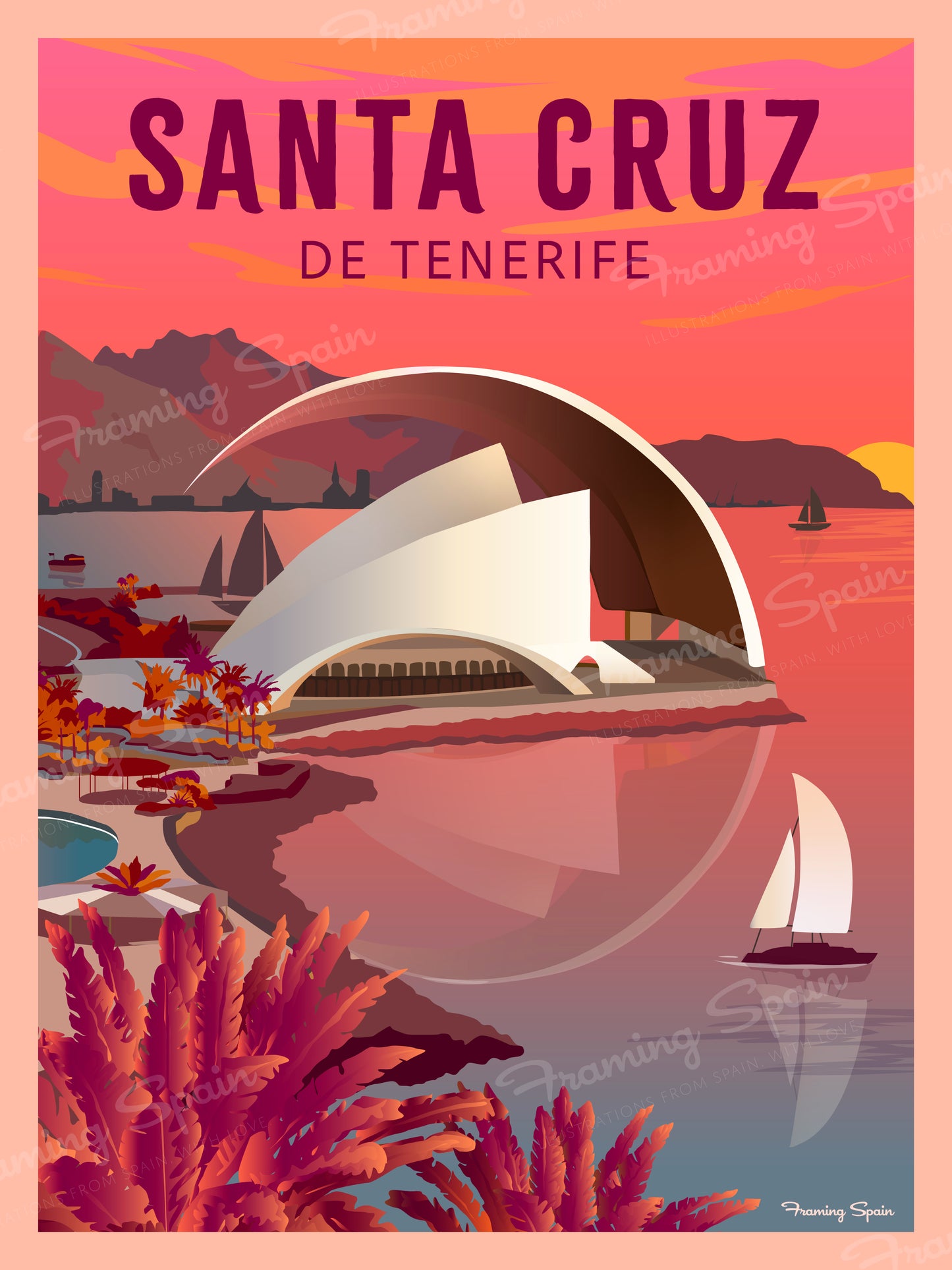 Santa Cruz de Tenerife - Travel Poster