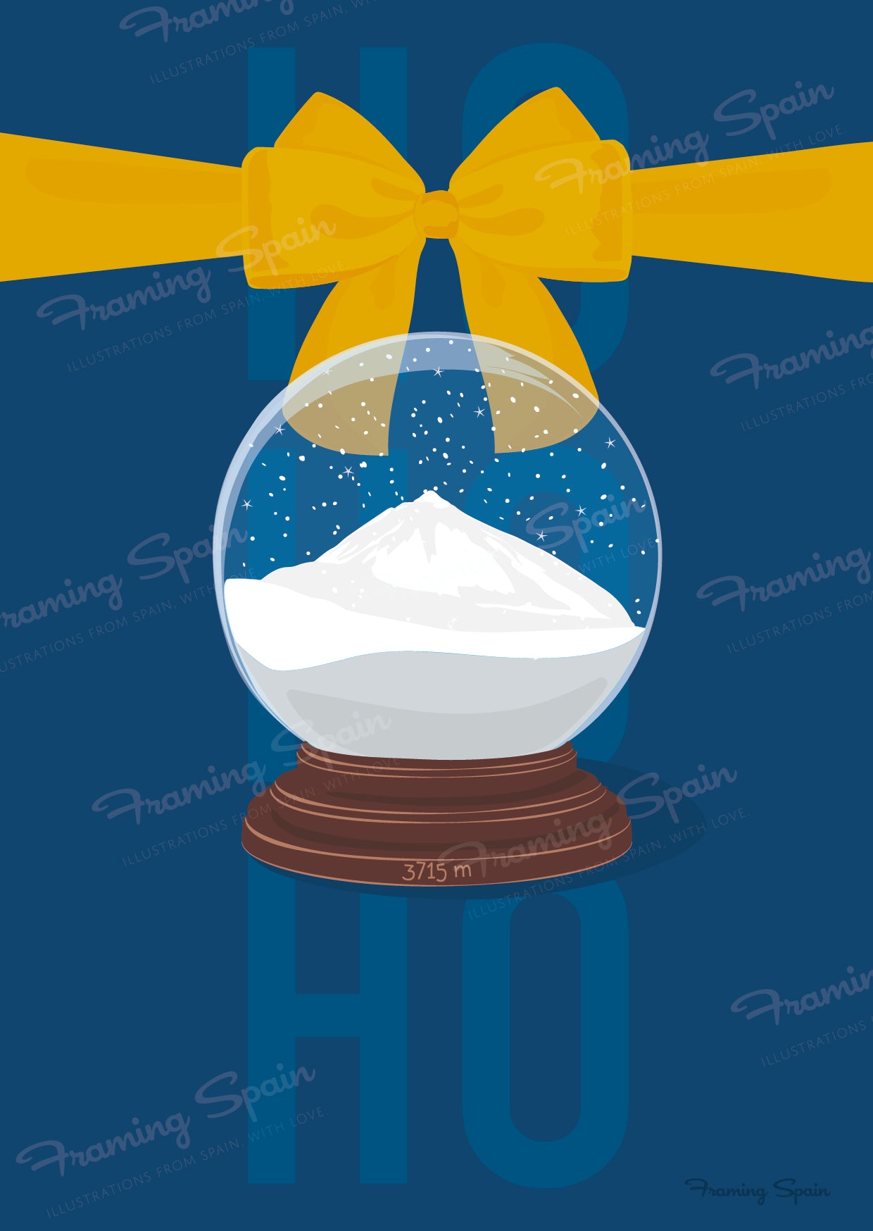 Snow Globe TEIDE- Postcard