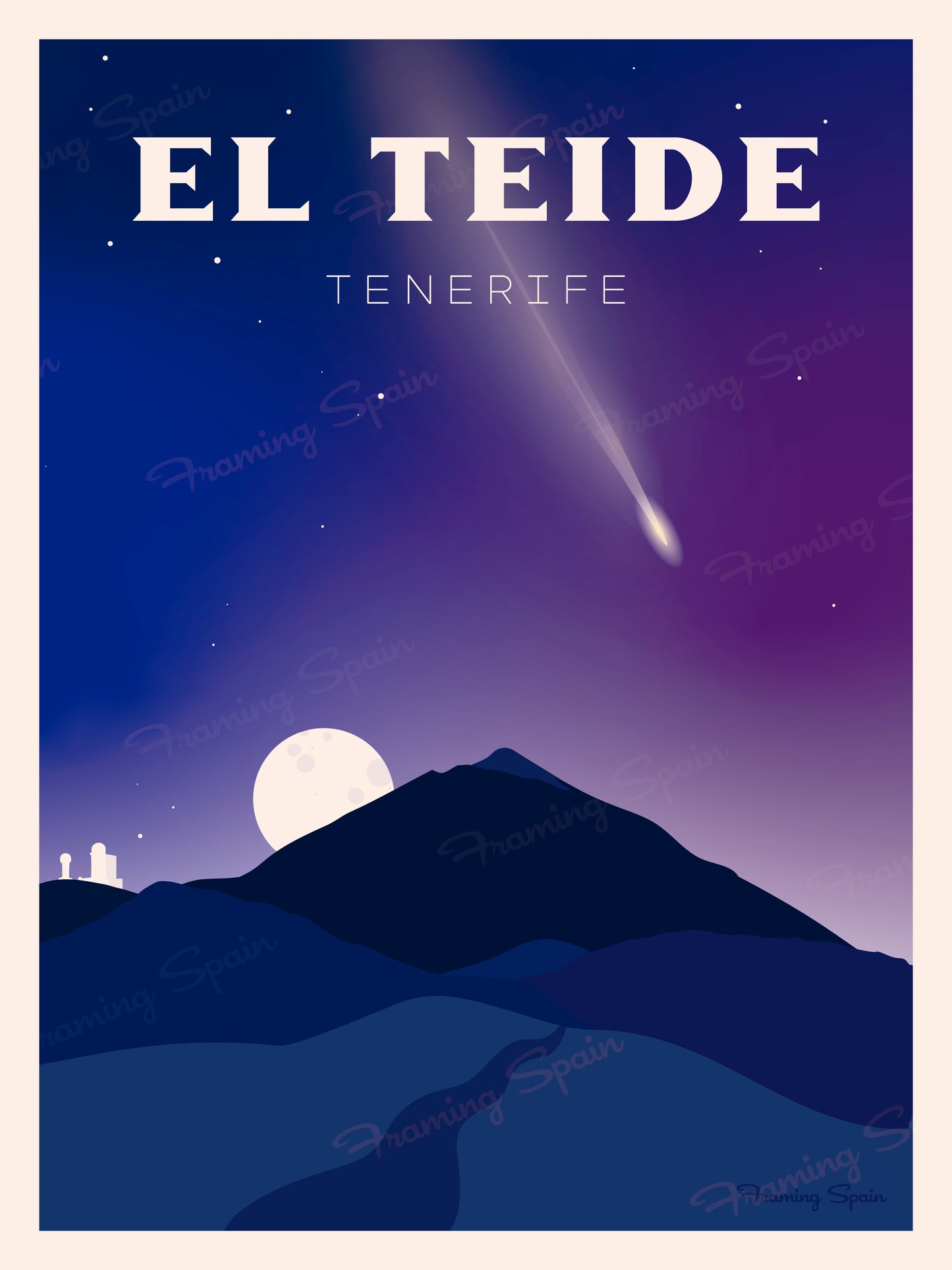 El Teide By Night- Travel Poster