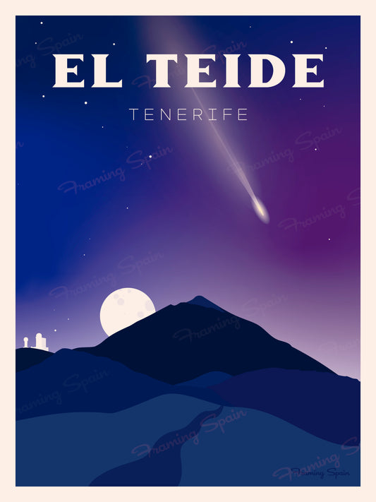 El Teide By Night- Travel Poster