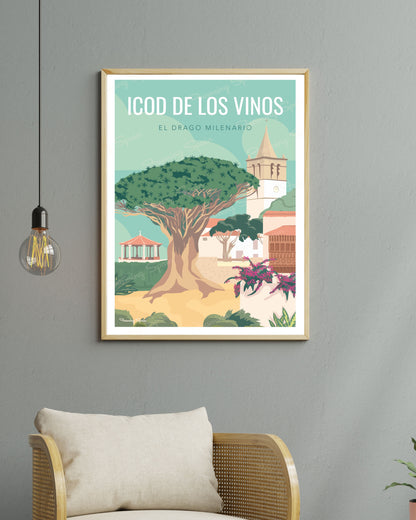 Icod de Los Vinos , Drago Milenario - Travel Poster